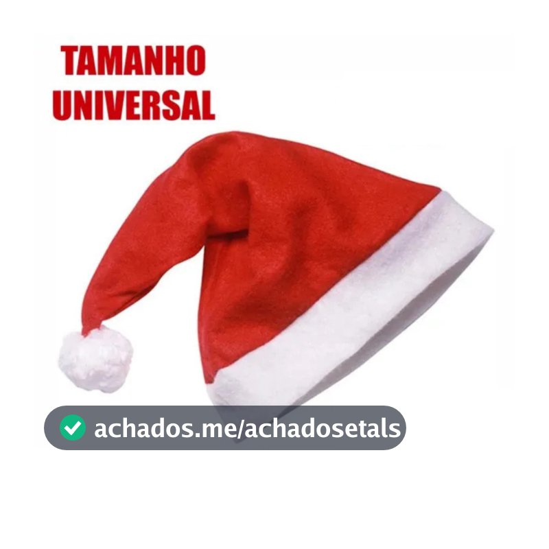 Kit 5/10/15/30 Gorro Papai Noel Natal Feltro Festa Família Decoração Natalina