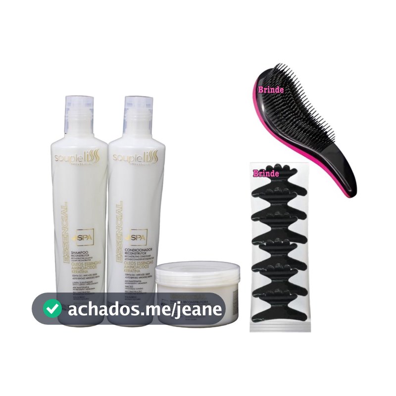 Kit SPA Essencial 3x300 ML Soupleliss Professional + Brinde