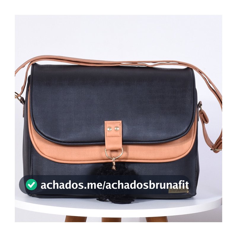 Bolsa Maternidade Roma M Preto/Bronze - 01 Peça