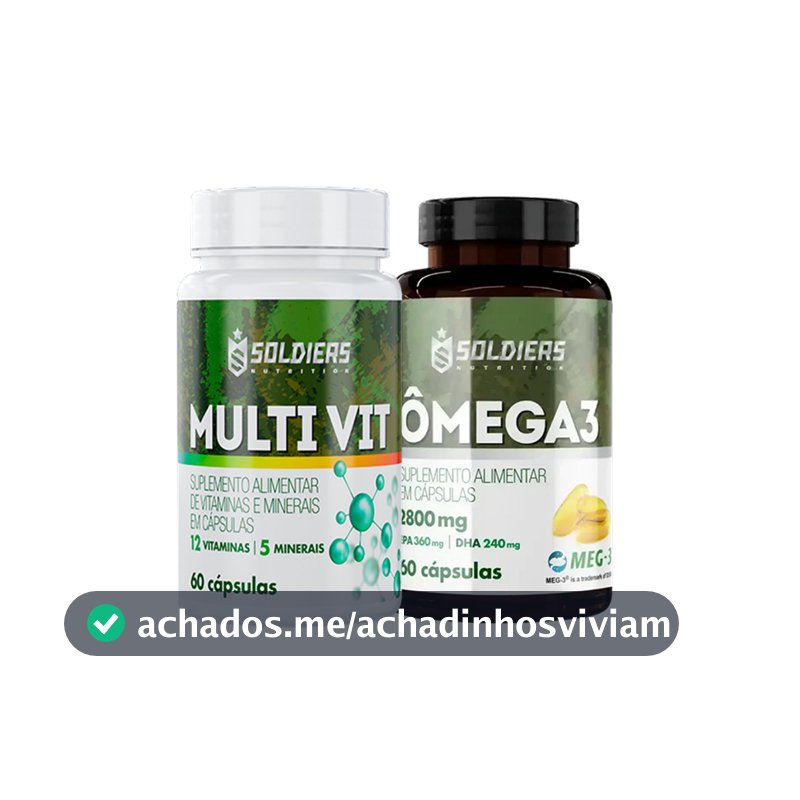 Kit Multivitamínico + Ômega 3 Bem-Estar Diário - Soldiers Nutrition