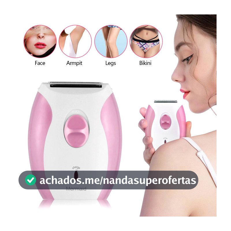 Depilador Recarregável USB Aparador Elétrico Rosto Corpo Maquina De Depilação