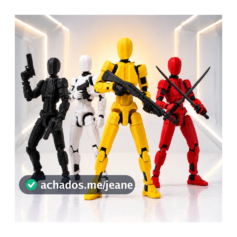 Boneco Articulado Dummy 13 Brinquedo Infantil Figura Criativo de Manipular e Montar Acessórios