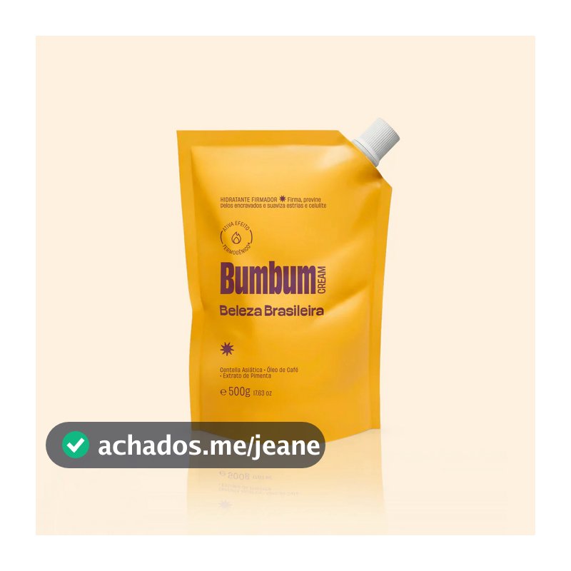 Bumbum Cream Refil 500g Creme Firmador Anticelulite Estrias Termogênico Beleza Brasileira