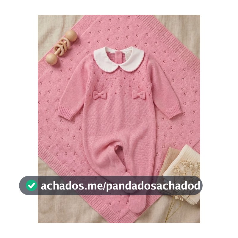 Saída Maternidade Menina Tricô Luxo Macacão e Manta Tricot Roupa de Bebe Menina