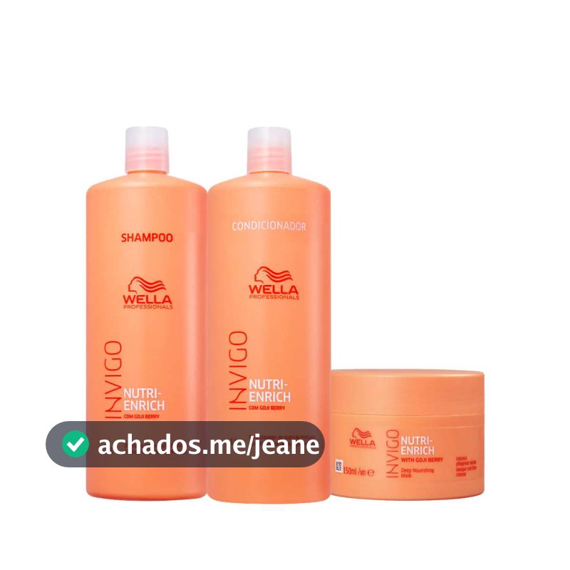 Kit Wella Professionals Invigo Nutri-Enrich Salon Máscara (3 produtos)
