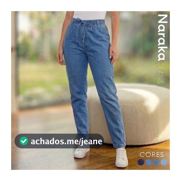 Calça Jeans Feminina Capri Tecido Leve Cintura Alta