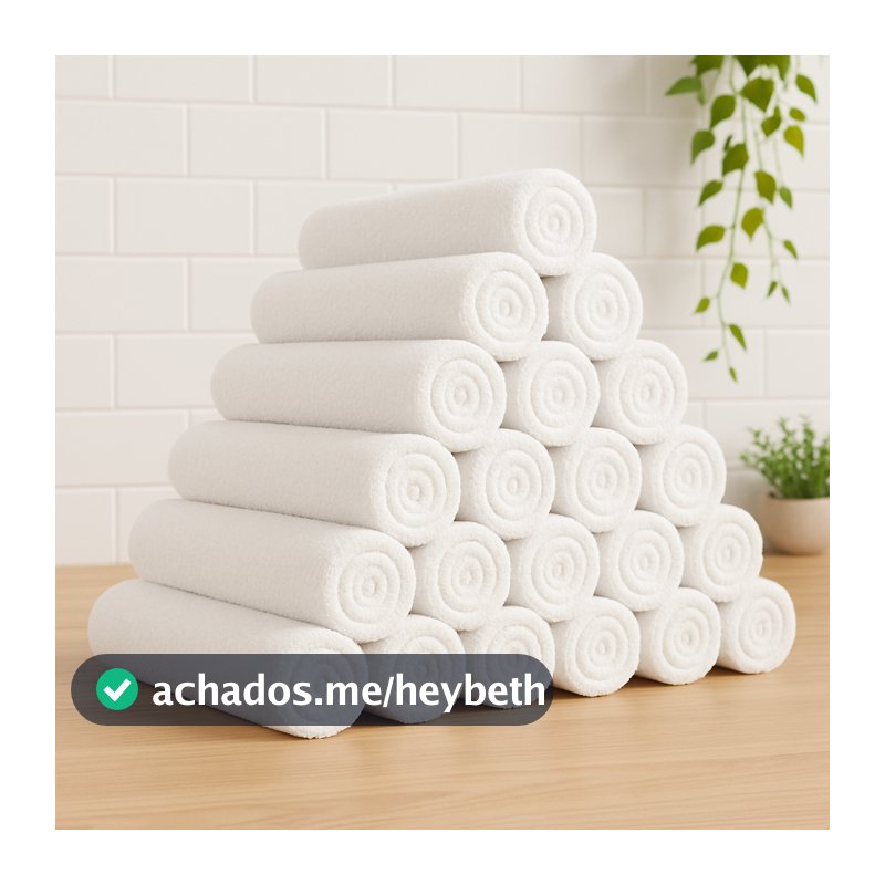 Kit 10pçs Toalhas de Salão de Beleza 45x62cm 100%Algodão Coleção Trip Clean