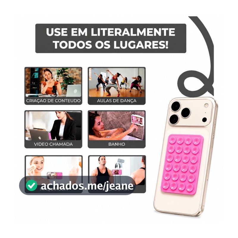 Kit 2 Ventosas de Silicone Para Celular Dupla Face PROMOÇÃO.