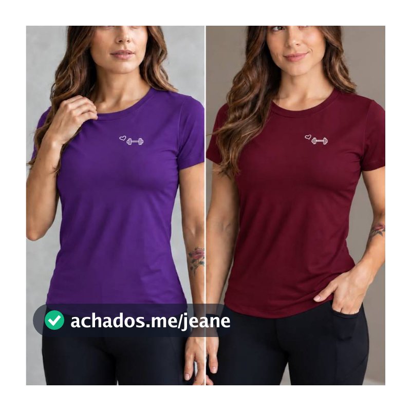 Kit 2 Baby Looks Femininas Dry Fit Academia Fitness Musculação Treino