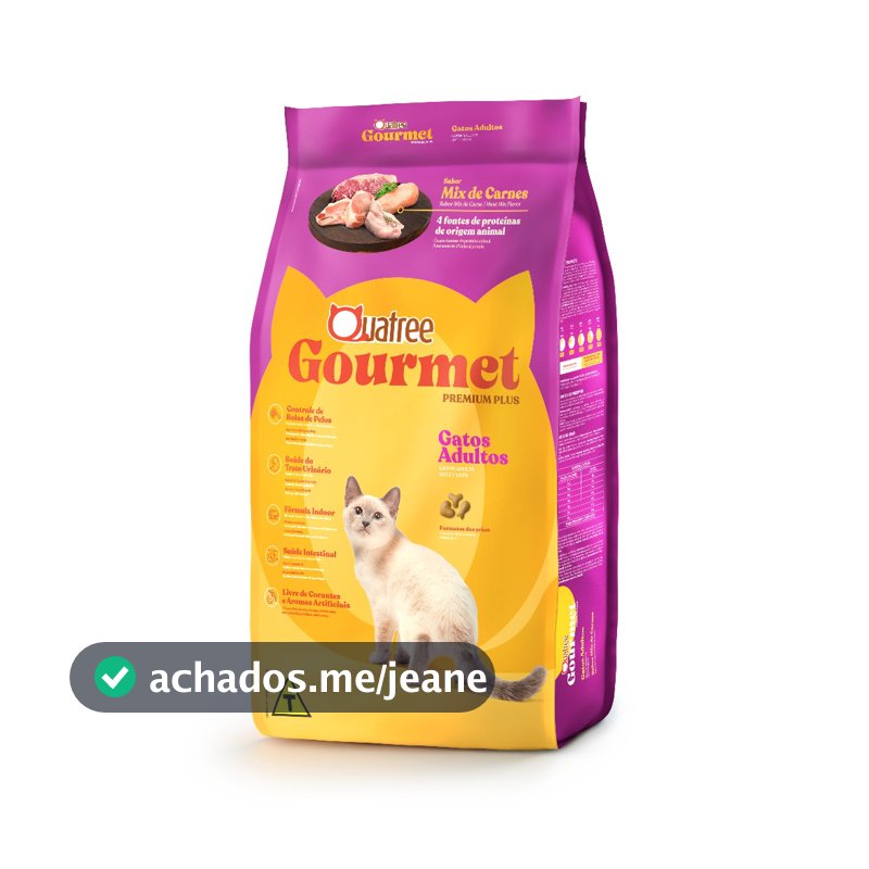 Ração Quatree Gourmet Gato Adulto Mix de Carnes 10,1 kg