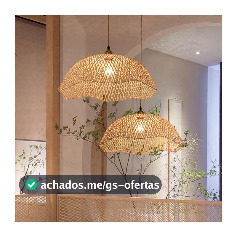 Luzes Suspensas De Bambu Estilo Japonês , Luz Pendente De Led Para Jantar , Quarto Nórdico , Lustre De Vime De Teto Simp