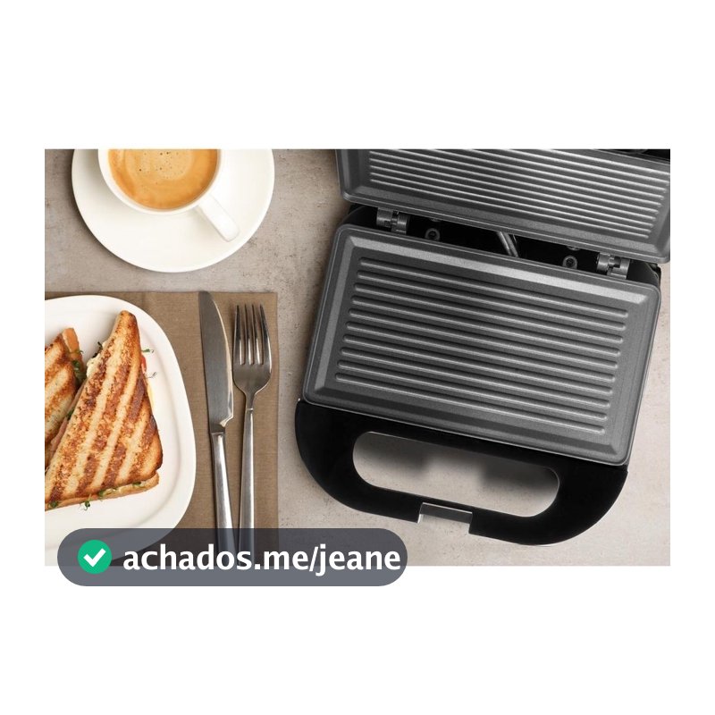 Máquina De Sanduicheira Grill antiaderente Elétrica Multifunção Grill Envio Imediato