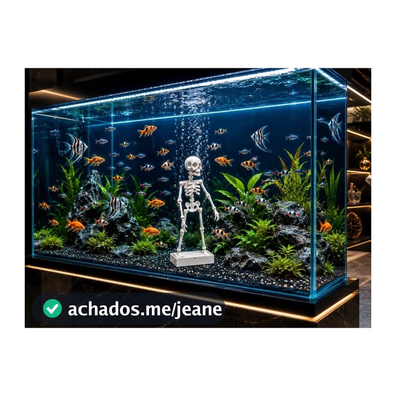 Esqueleto CAVEIRA DANÇARINA para Aquário com Efeito de Bolhas _ Diversão 3D