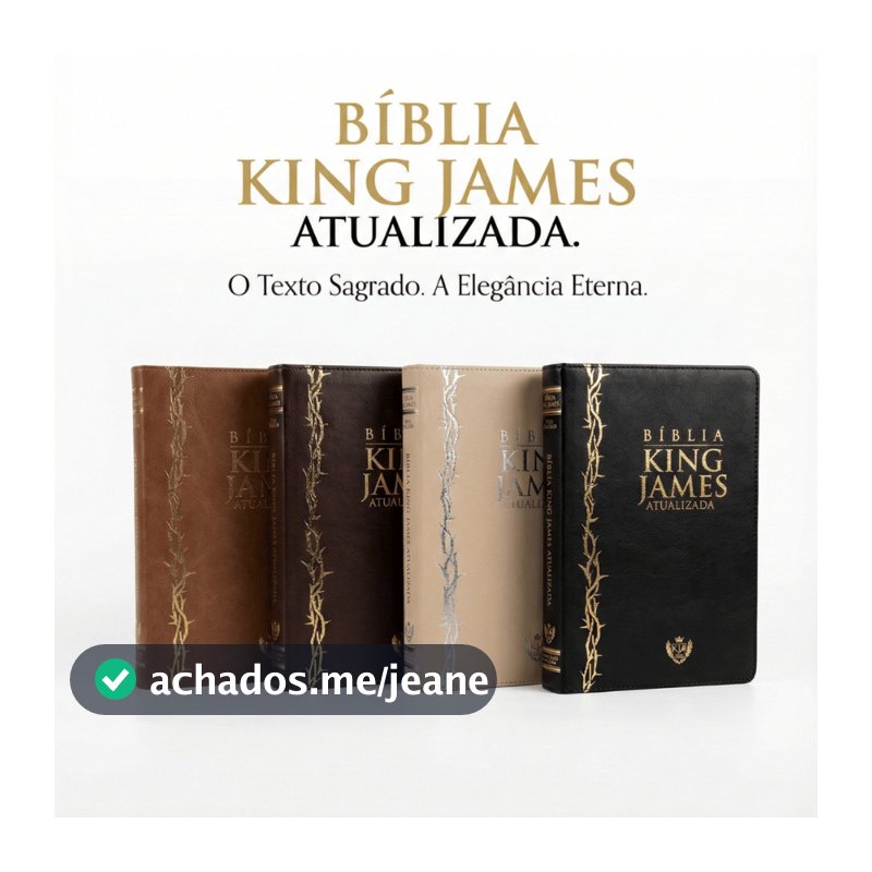 Bíblia King James Atualizada KJA Slim Luxo Compacta Cores Lancamento