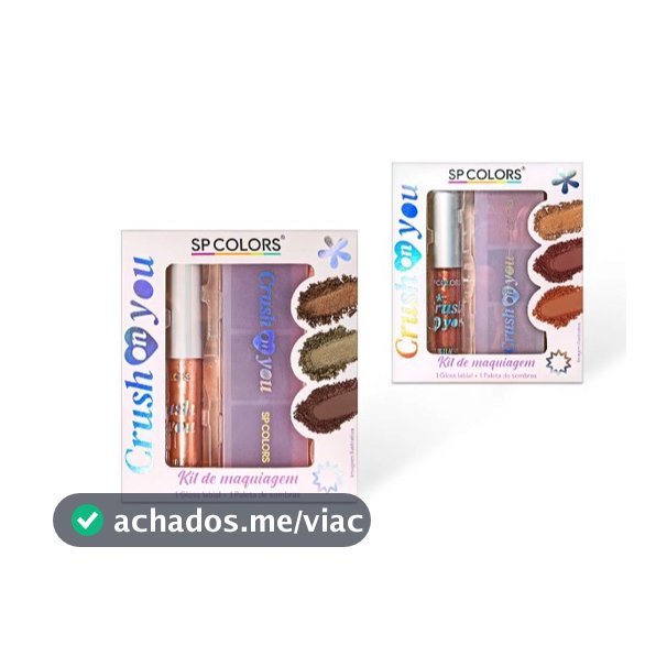 Kit de Maquiagem Paleta de Sombras + Gloss Crush on You Sp Colors Sp319