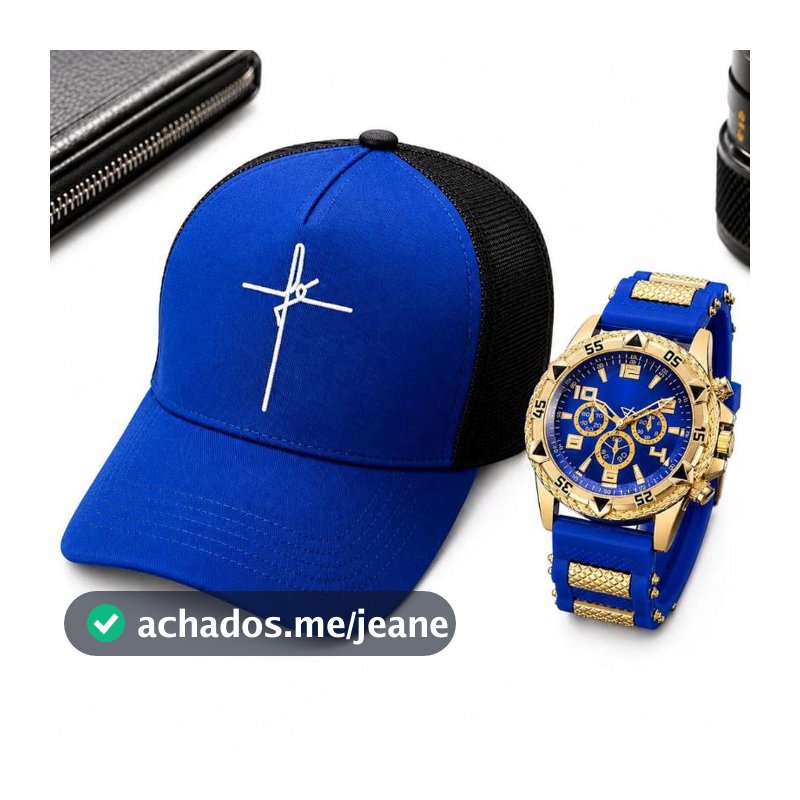 Kit Relógio Masculino Original + Boné Fé Telado Várias Cores Presente Dia Dos Pais