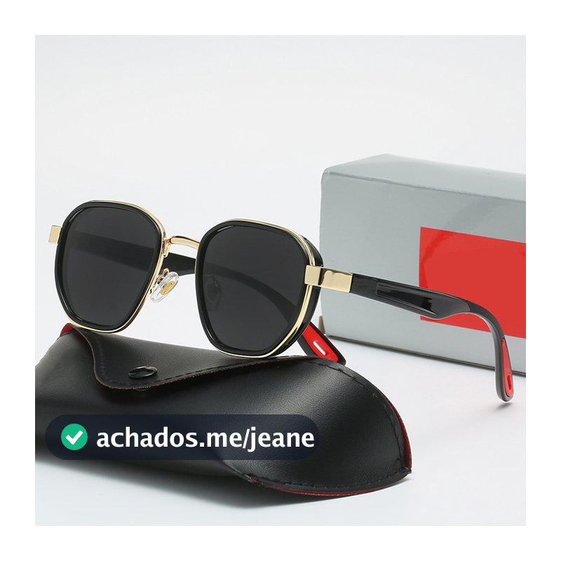Nova Caixa De Luxo Feminina E Masculina Óculos De Sol Retro Moda