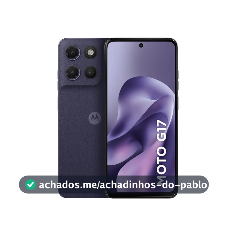 Smartphone Motorola Moto G17 256GB, 4G, 12GB RAM Boost, Tela 6.7 FHD+, Câm. 50MP - Roxo