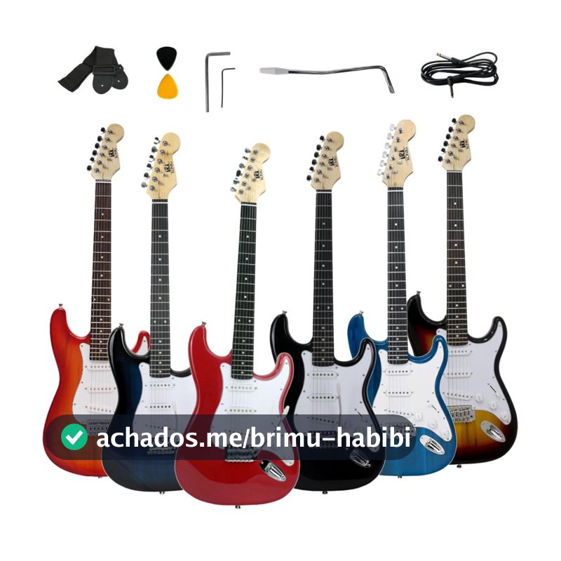 Guitarra Elétrica Stratocaster Konig 6 Cordas P10 para o amplificador