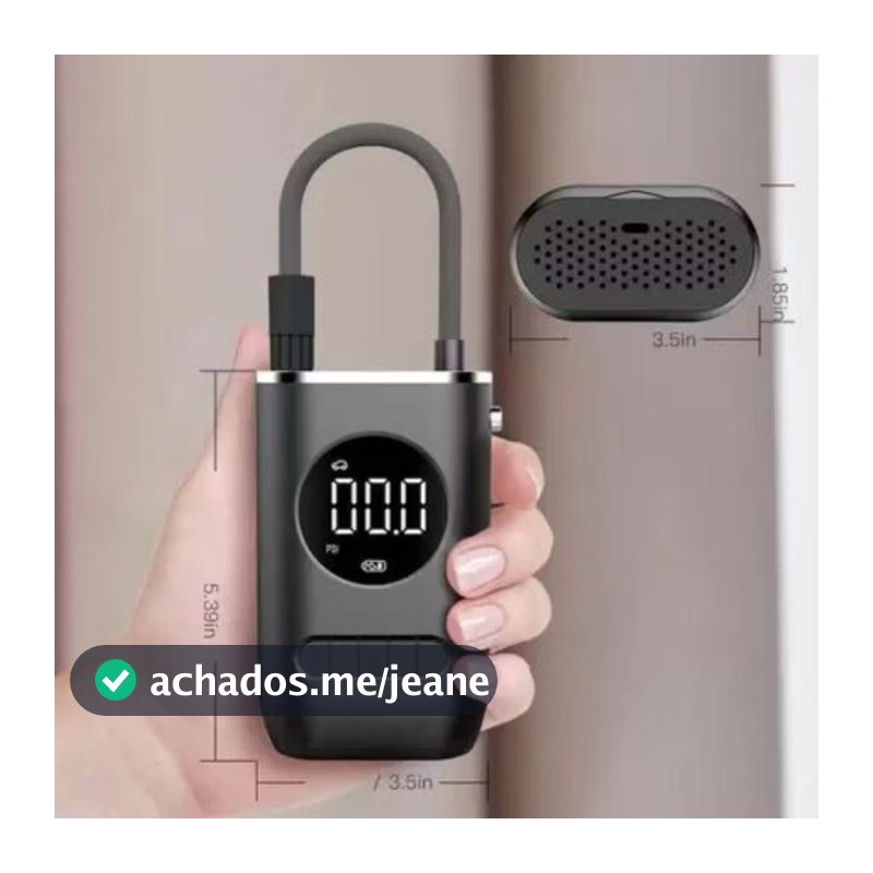 Calibrador De Ar Digital Para Pneu Portátil Compressor Usb