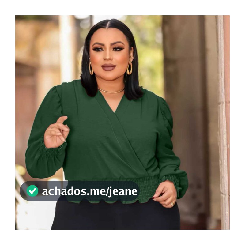 ✨ Blusa Social Plus Size G1 Transpassada Duna | Gola V | Lastex Cintura e Manga | Veste 48 ao 50 | Modelo Perfeito & Con