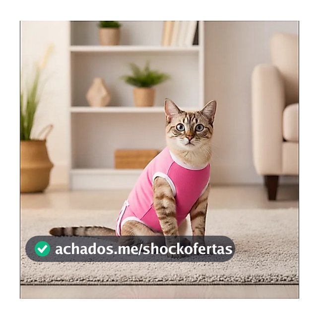 Roupa Pos Cirurgica Com Velcro Gato Castração cat
