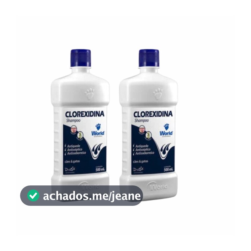 02 Shampoo Dermatite Clorexidina 500ml World
