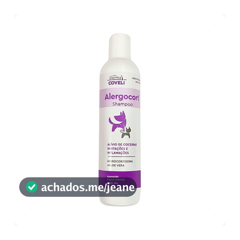 Alergocort 250mL - Shampoo Dermatológico P/ Cães, Gatos e Equinos