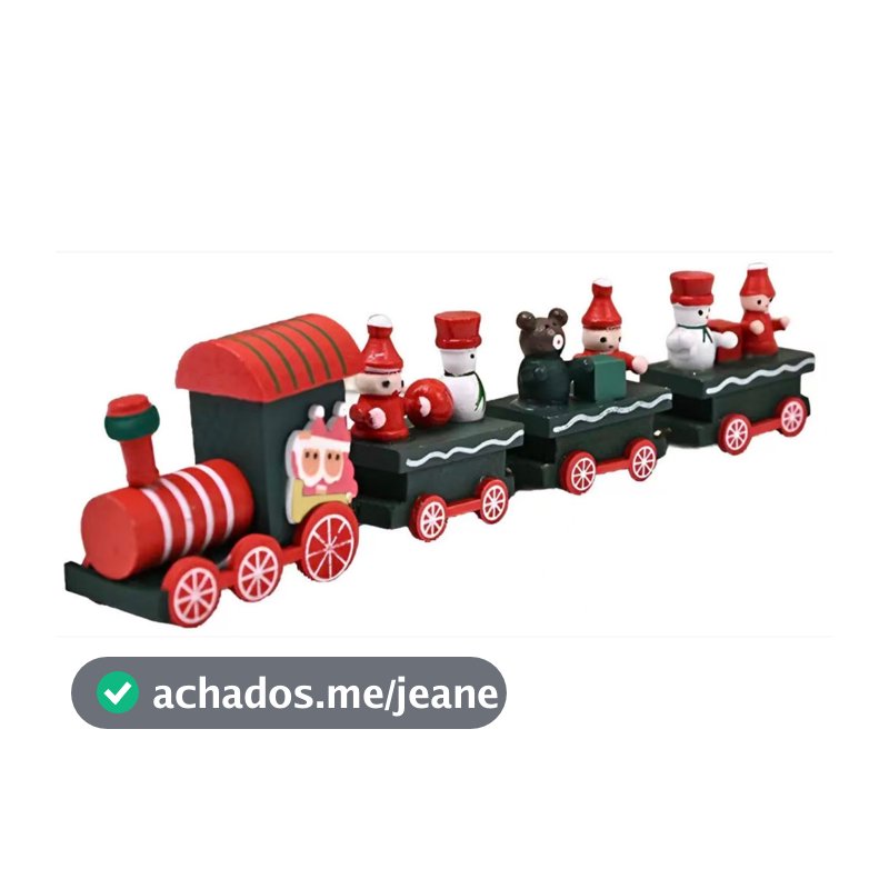 Enfeite Trenzinho De Madeira Natalino Decoração De Natal OIH9924