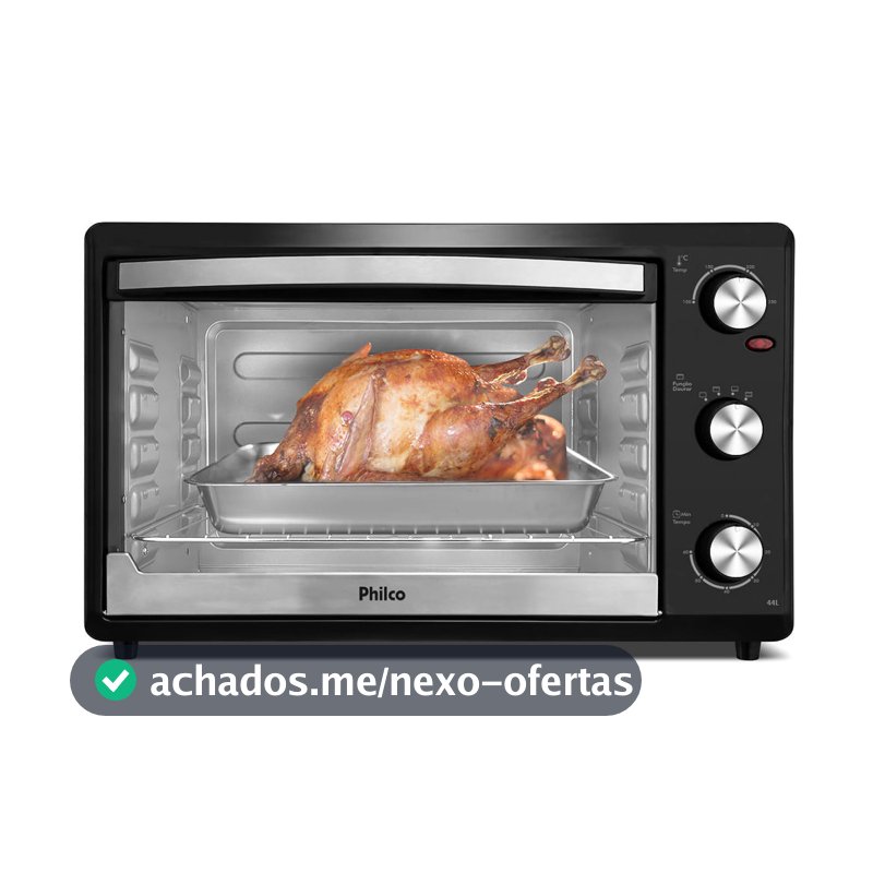 Forno Elétrico Philco 44L Preto Dupla Resistência PFE44P