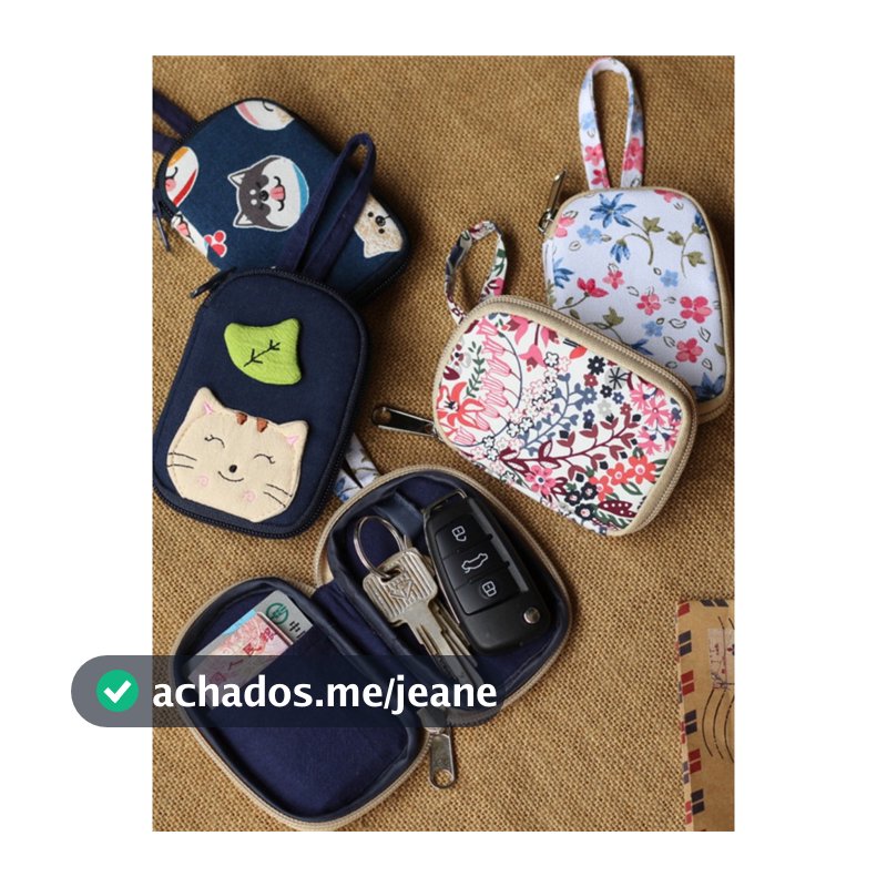 Mini pequeno saco de chave de tecido saco de chave de carro masculino feminino bonito cartão carregado de dinheiro multi