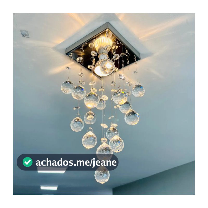 Lustre Pendente De Cristal K9 Legítimo Já Montado Com LED Bivolt Luminária Teto Sala Jantar