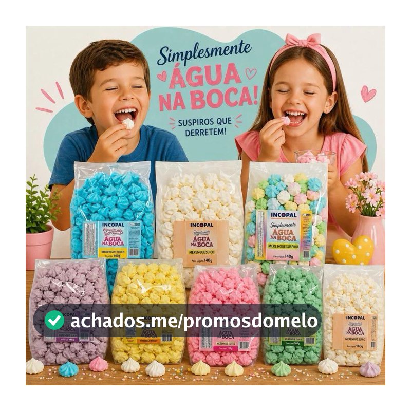 400 Mini Suspiros Artesanais  lembrancinhas casamento chá de bebe festa infantil Incopal