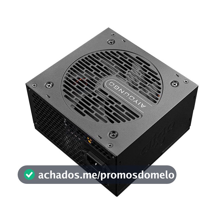 Fonte Aigo Darkflash AT550, 550W, 80 Plus Bronze, Preto, AG-AT550-BK