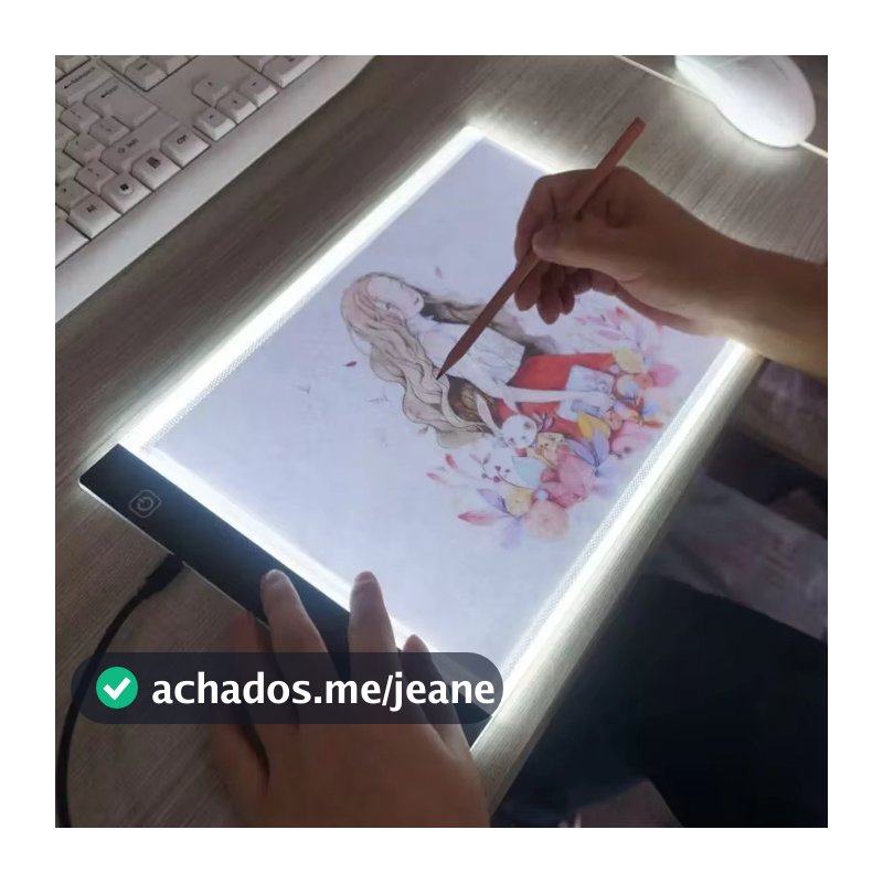 Mesa De Led Luz Branco Desenho Transposição A4 Profissional