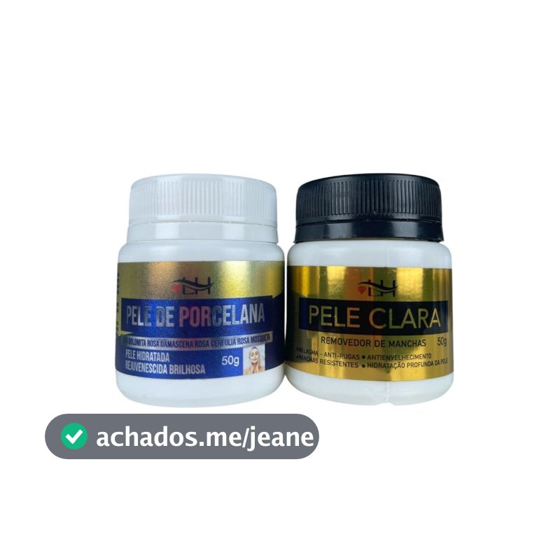Kit com Creme Para Rugas com Pomada Pele Clara e Pomada Pele de Porcelana 2 Un de 50g  Liss Hair