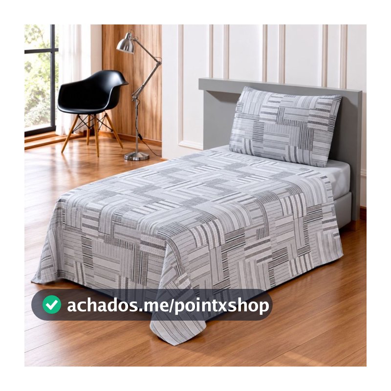 Jogo de Lençol Solteiro 3 Peças Estampado Microfibra Roupa de Cama