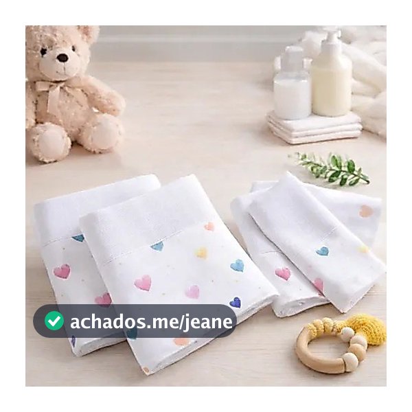 Kit Essencial Enxoval Bebê com Paninhos de Boca e Fralda de Ombro 100% Algodão com Saquinho Presenteável