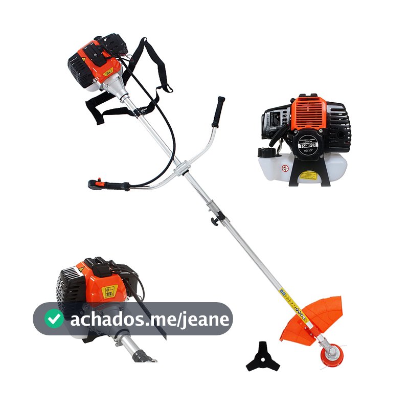 Roçadeira Lateral a Gasolina 52cc Cortador Mato Grama Motor 2 tempos 12.000 RPM  2.17hp Tssaper
