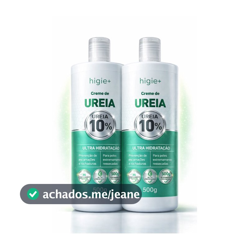 Kit 2 Creme de Ureia 10% 500g Ultra Hidratação Rosto Corpo e Pés