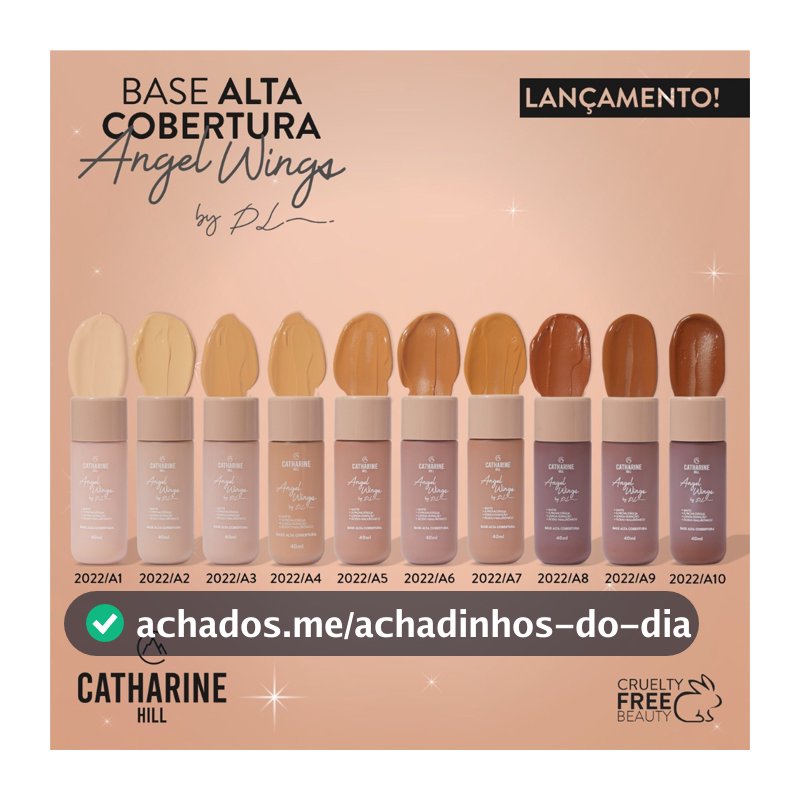 Base Líquida Alta Cobertura Pri Lessa Catharine Hill A Prova Dágua Matte 40ml