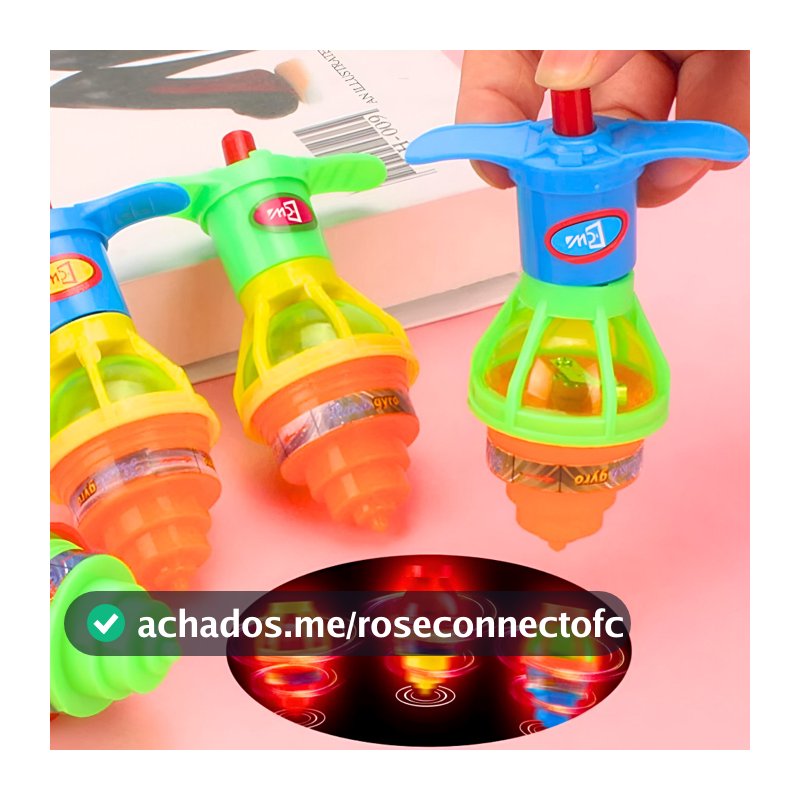 Kit 3/5/10/15pcs Giro Pião, Pião + Lançador Com Luz De Led Colorida, Giroscópio Prenda Festa