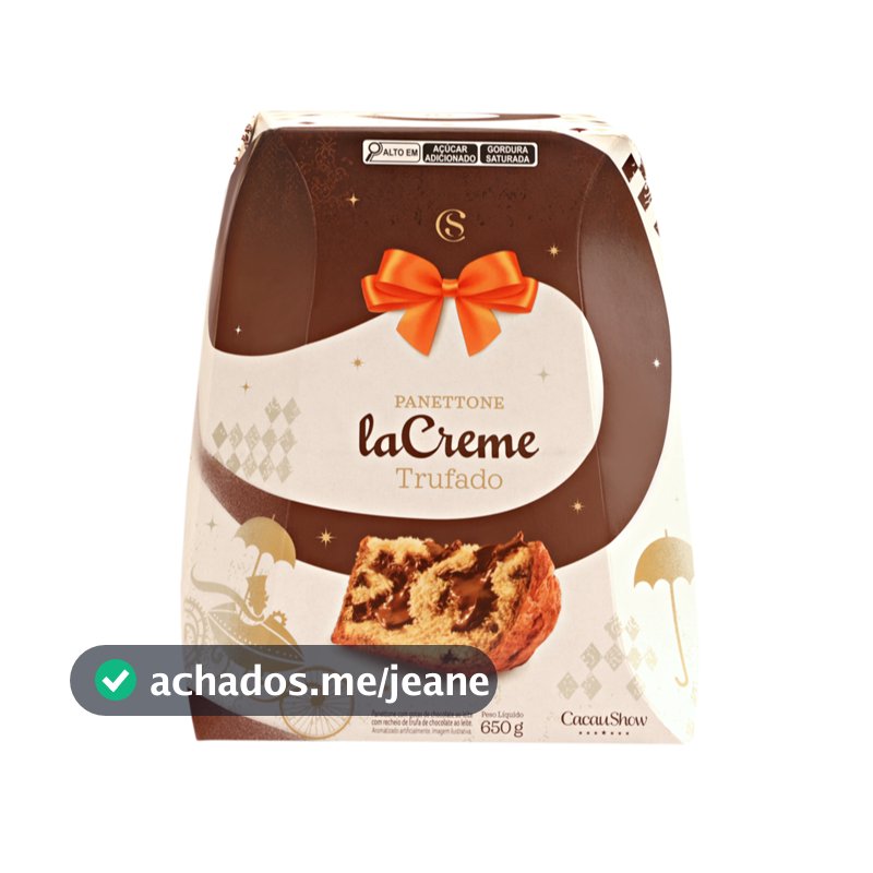 Panetone Cacau Show laCreme ao Leite 650g Natal