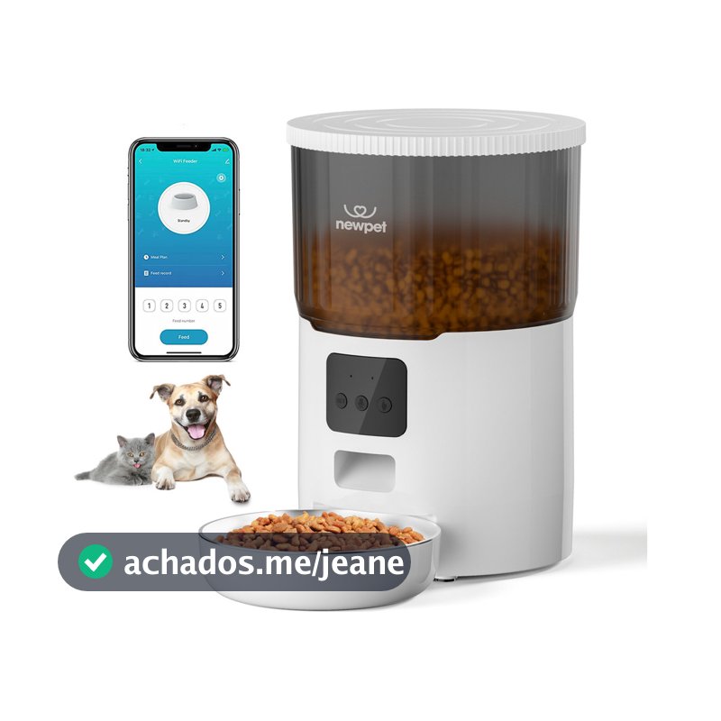 4l Alimentador De Ração Para Cães E Gatos Dispensador Newpet - Bivolt