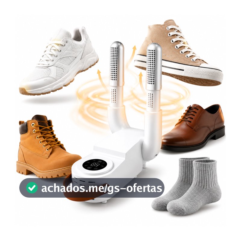 Secador De Sapato Inteligente Dobrável Tênis Elimina Umidade Mal Cheiro E Odor 110V / 220V