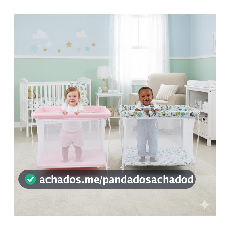 Cercadinho Bebê Chiqueirinho Infantil Dobrável Square até 20kg