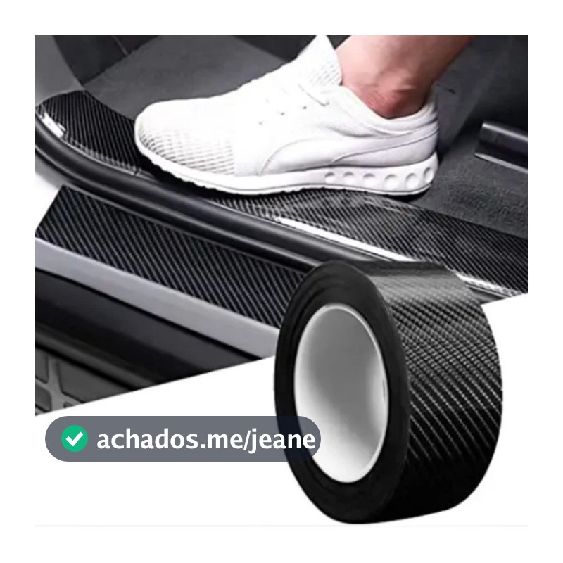 Adesivo 3D De Fibra De Carbono Carro Moto Protetora Porta Espelho Anti-Riscos
