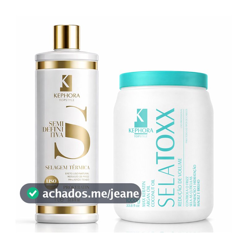 Kit Kephora Escova Semi Definitiva 1L + BTX Selatoxx 1kg Liso Imediato Selagem Termica Volume Zero