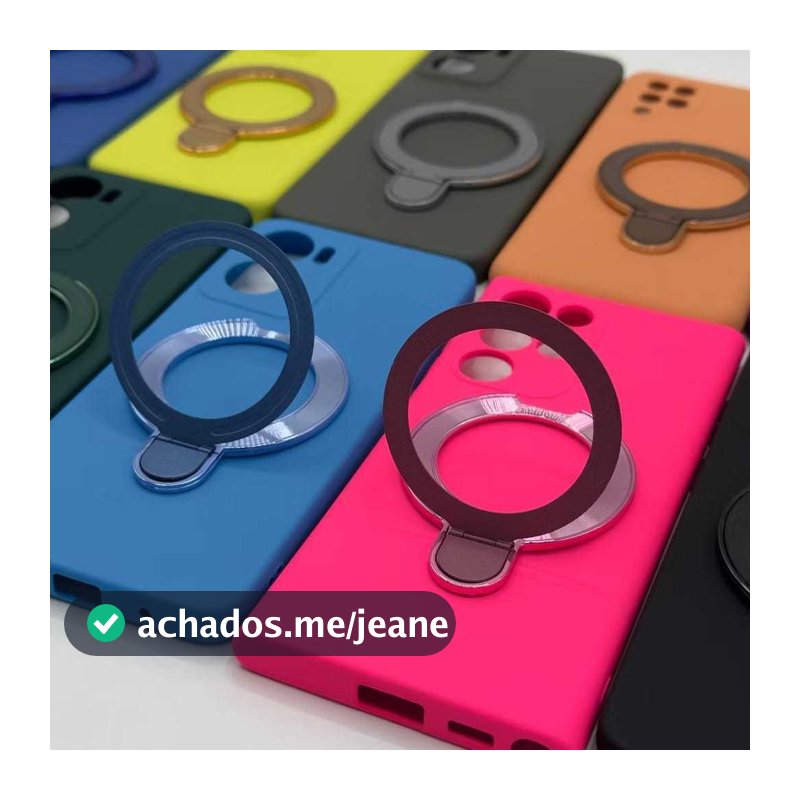 Capa Silicone Macia Suporte 360º Aveludada por Dentro  Sansung S23 ao S25 Ultra