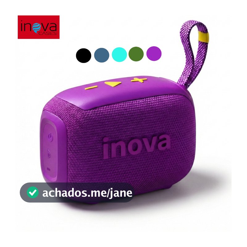 caixa de som bluetooth portátil Inova 5 cores com Pen drive USB Rádio FM e Cartão TF caixinha de som 5W Speakers
